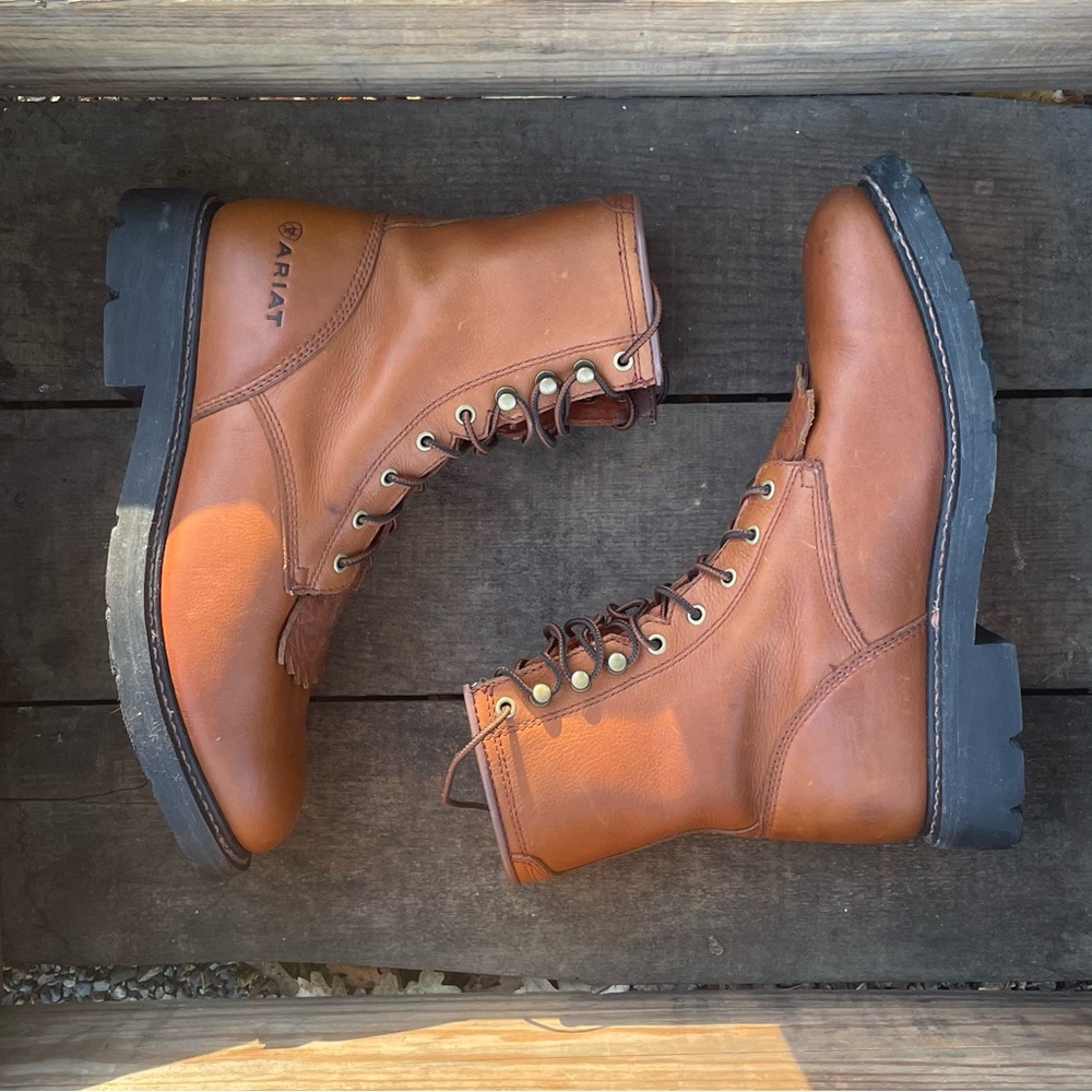 Ariat Mens Lace Up Heavy Duty Work Boots Sierra Collection Size 10EE